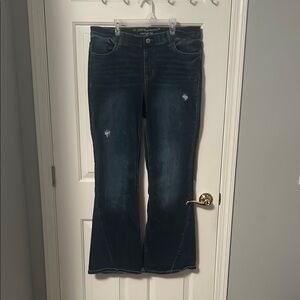 Maurices Blue Flare Wide Leg Jeans